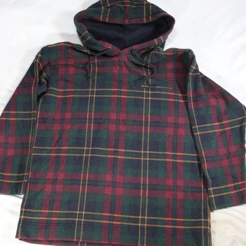 LAUREN RALPH LAUREN Plaid Petite Hooded Pullover Sz PS Petite Small - Picture 4 of 13
